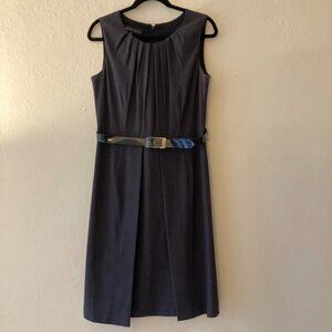 Anne Klein Grey Belted A-Line Dress 12